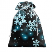 Подарочный мешочек «Космические снежинки»