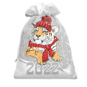 Подарочный мешочек Тигр а шарфе 2022
