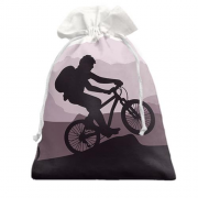 Подарочный мешочек с велосипедистами