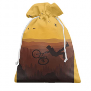 Подарочный мешочек с летящим велосипедиском
