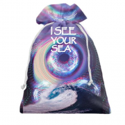 Подарочный мешочек с надписью "I see your sea"