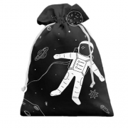 Подарочный мешочек с космонавтом в невесомости