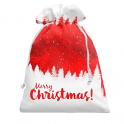 Подарочный мешочек Christmas red trees