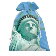 Подарунковий мішечок Статуя Свободи на блакитному