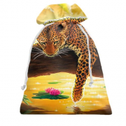 Подарочный мешочек с тигром в джунглях