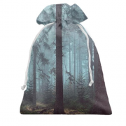 Подарунковий мішечок з лісом в тумані