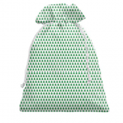 Подарочный мешочек с зелеными ёлочками