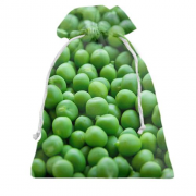 Подарочный мешочек с зеленым горошком
