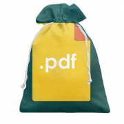 Подарочный мешочек с надписью PDF