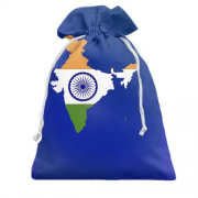 Подарунковий мішечок з контурним прапором Індії
