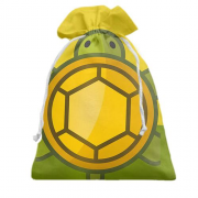 Подарочный мешочек с зеленой черепахой