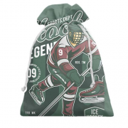 Подарочный мешочек с игроком в хоккей