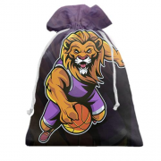 Подарочный мешочек со львом баскетболистом