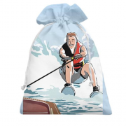 Подарочный мешочек с парнем на водном скутере