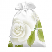 Подарочный мешочек с белыми розами