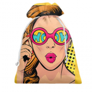 Подарочный мешочек Girl Wow Pop Art