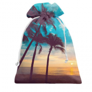 Подарочный мешочек Palm trees and sunset