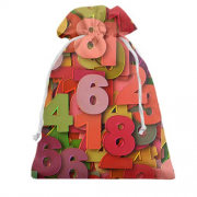 Подарунковий мішечок Multicolored numbers
