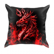 3D подушка Червоний вогняний дракон (2)