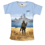Жіноча 3D футболка Русскій корабль...