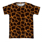 3D футболка с тёмной леопардовой шкурой