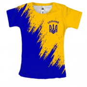 Женская 3D футболка Ukraine (желто-синяя)