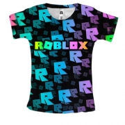 Женская 3D футболка Roblox, rainbow pattern