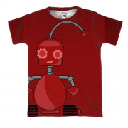 3D футболка с мальчиком роботом