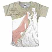 Женская 3D футболка с танцующей парой