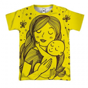 3D футболка з мамою і дитиною