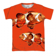 3D футболка з закоханими рибами клоунами