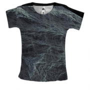 Женская 3D футболка с морскими волнами