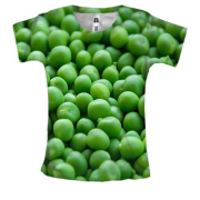 Жіноча 3D футболка з зеленим горошком