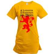 Подовжена футболка a lannister always pays his debts