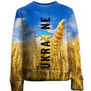 Дитячий 3D світшот Ukraine (поле пшениці)