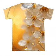 3D футболка з квітами фруктового дерева