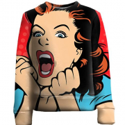 Дитячий 3D світшот Screaming Pop Art