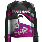 Детский 3D свитшот Train Hard (joke)