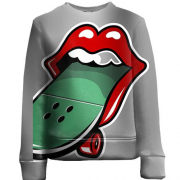 Детский 3D свитшот Rolling Stones Skate