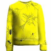 Дитячий 3D світшот з павуками і павутиною