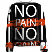 Детский 3D свитшот с надписью "No pain No gain"
