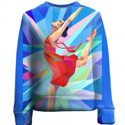 Детский 3D свитшот Gymnast low poly