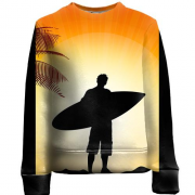 Детский 3D свитшот Surfer with Board 2