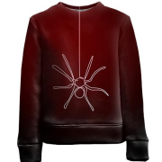 Детский 3D свитшот Spider white line