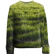 Дитячий 3D світшот Green grass pattern