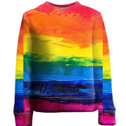 Детский 3D свитшот Rainbow Abstraction 5