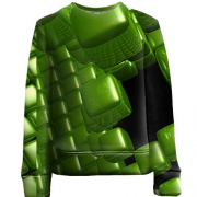 Детский 3D свитшот Green cubes
