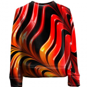Детский 3D свитшот Abstraction red lines