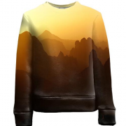 Детский 3D свитшот Mountains sunset