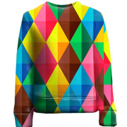 Детский 3D свитшот Multicolored rhombuses